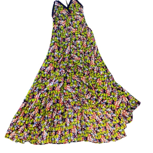 FP One Free People Green Purple High low Floral Halter Maxi special occasion - Picture 4 of 16